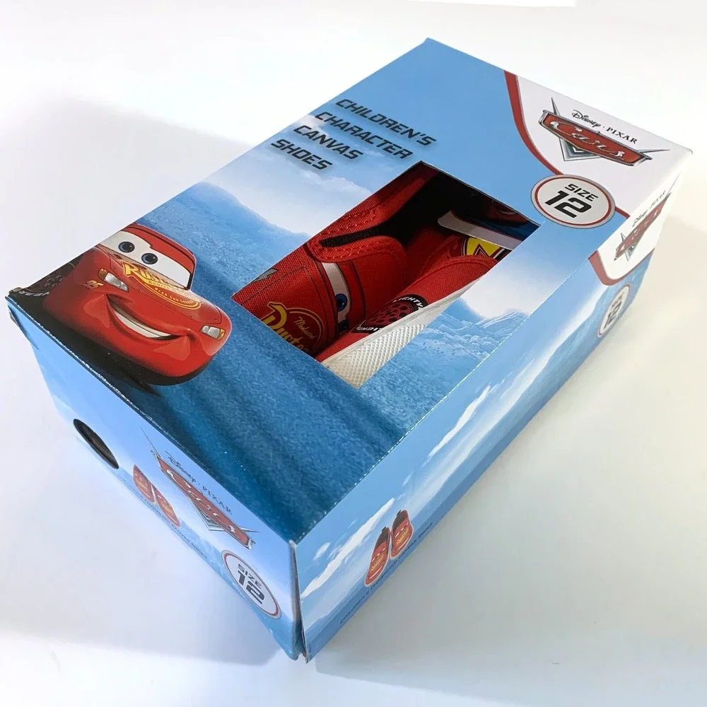 Disney Pixar Cars Lightning McQueen Canvas Slip On Shoes Rust-eze Youth Sz‎ 12